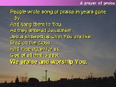 A prayer of praise