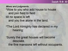 Isaiah 5:8-30