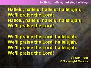 Hallelu, hallelu, hallelu, hallelujah