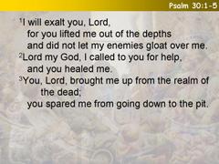 Psalm 30:1-5