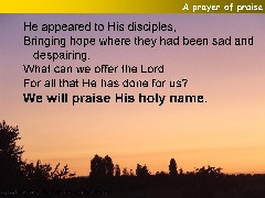 A prayer of praise