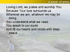 A prayer of praise