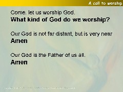 A call to worship