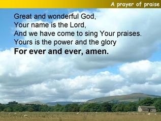 A prayer of praise