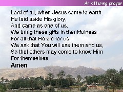 An offering prayer
