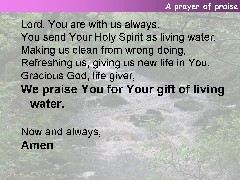 A prayer of praise