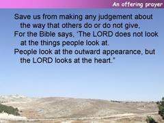 An offering prayer