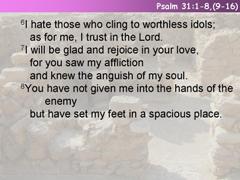 Psalm 31:1-8,(9-16)