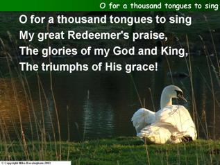 O for a thousand tongues to sing