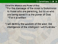 1 Corinthians 1:18-31
