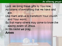 An offering prayer