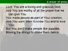 A prayer of praise