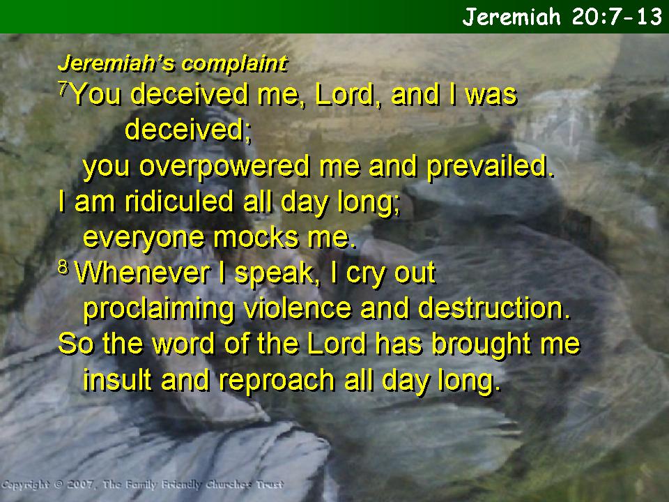 Jeremiah 20:7-13