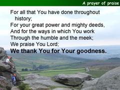 A prayer of praise