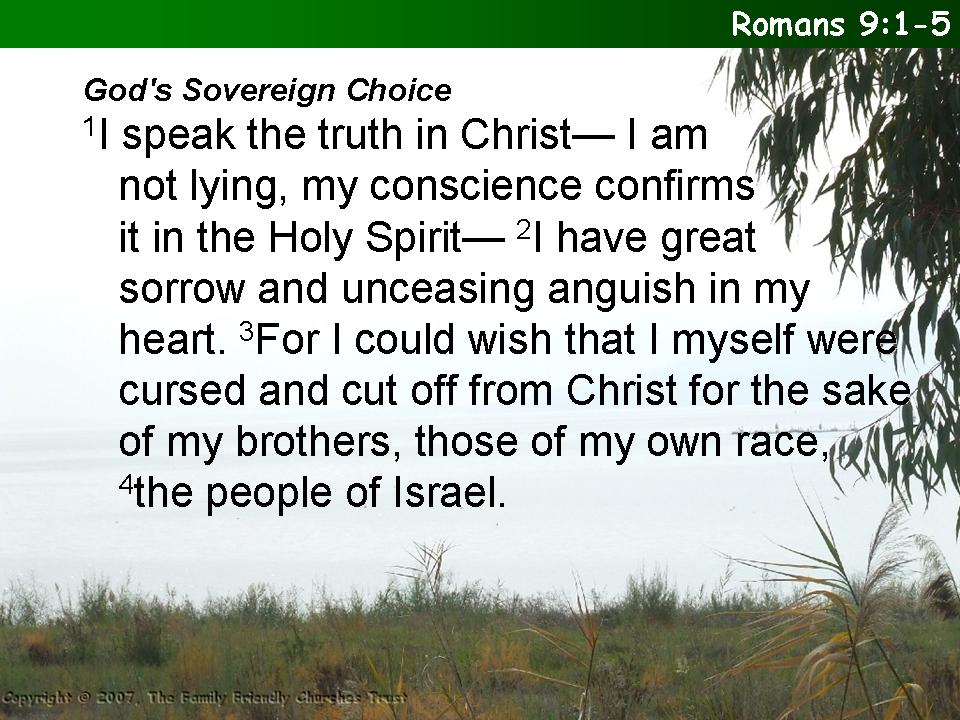 Romans 9:1-5