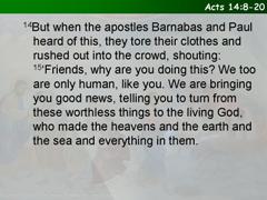 Acts 14:8-20