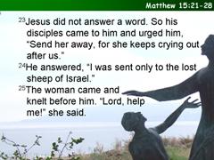 Matthew 15:(10-20), 21-28