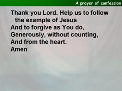 A prayer of confession