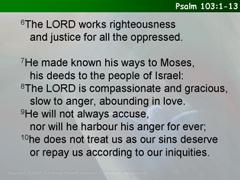Psalm 103:(1-7), 8-13