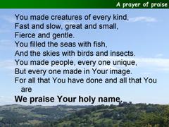 A prayer of praise