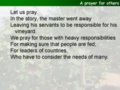 A prayer for others