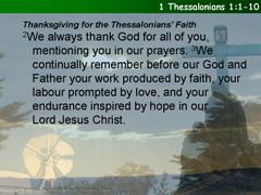 1 Thessalonians 1:1-10