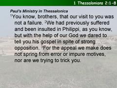 1 Thessalonians 2:1-8