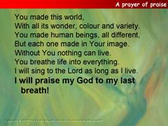 A prayer of praise