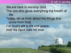 A call to worship