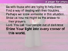 A prayer for others