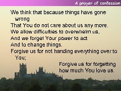 A prayer of confession