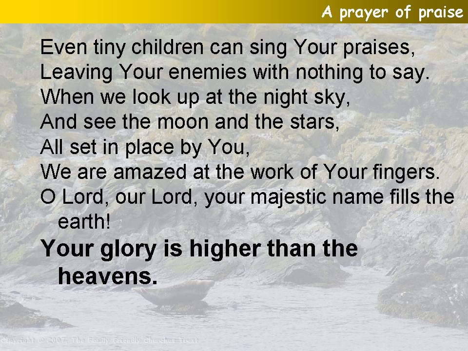 A prayer of praise