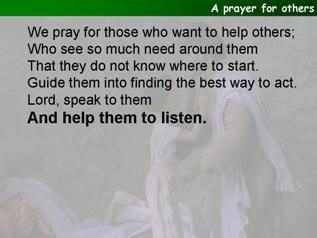 A prayer for others