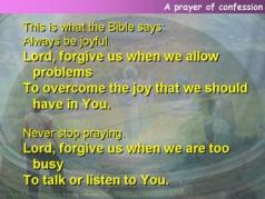 A prayer of confession