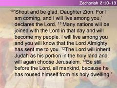Zechariah 2:10-13