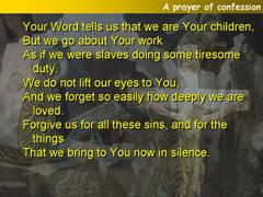 A prayer of confession