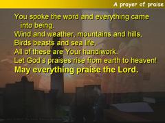 A prayer of praise