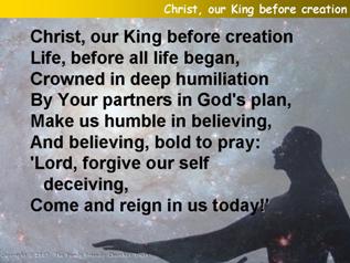 Christ, our King before creation