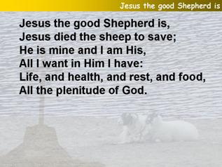 Jesus the good Shepherd is