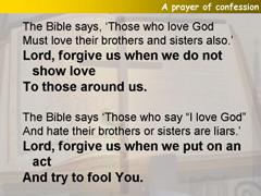 A prayer of confession