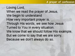 A prayer of confession