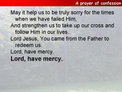 A prayer of confession