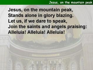 Jesus on the mountain peak