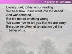 A prayer of confession