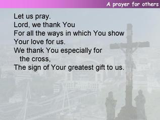 A prayer for others