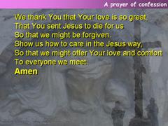 A prayer of confession