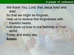 A prayer of confession