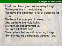 A prayer of confession