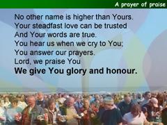 A prayer of praise