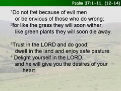 Psalm 37:1-11, (12-14)